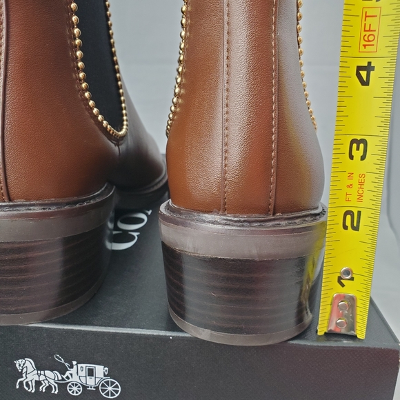 Coach Bowery Beaded Chain Chelsea Boot Size 7B - Picture 6 of 16